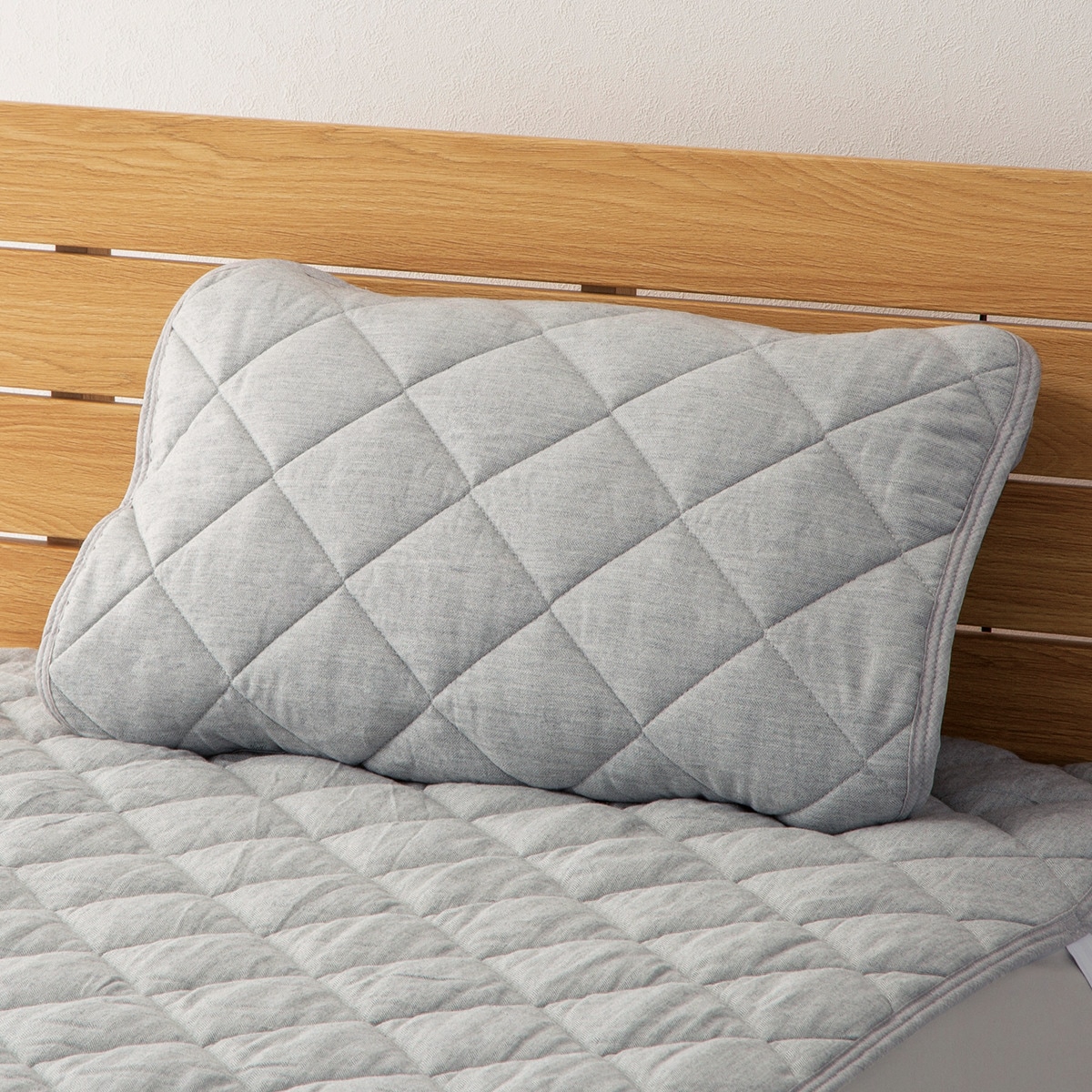 両面使えるピローパッド(フラノ&ワッフル GY A2406) | ニトリネット