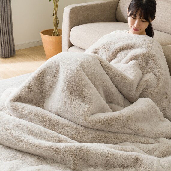 毛布 ダブル(Uラビットタッチ MO D A2405) 4枚目画像