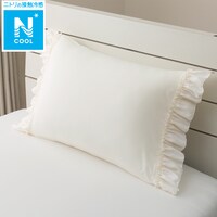 まくらカバー(Nクール D2532フリルホワイト)