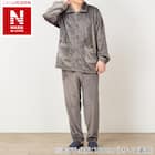 MENえり付き上下セット 着る毛布(NウォームWSP DGY L) 1枚目画像