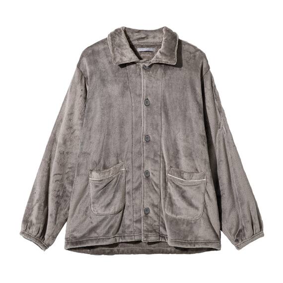 MENえり付き上下セット 着る毛布(NウォームWSP DGY L) 7枚目画像