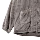 MENえり付き上下セット 着る毛布(NウォームWSP DGY L) 10枚目画像