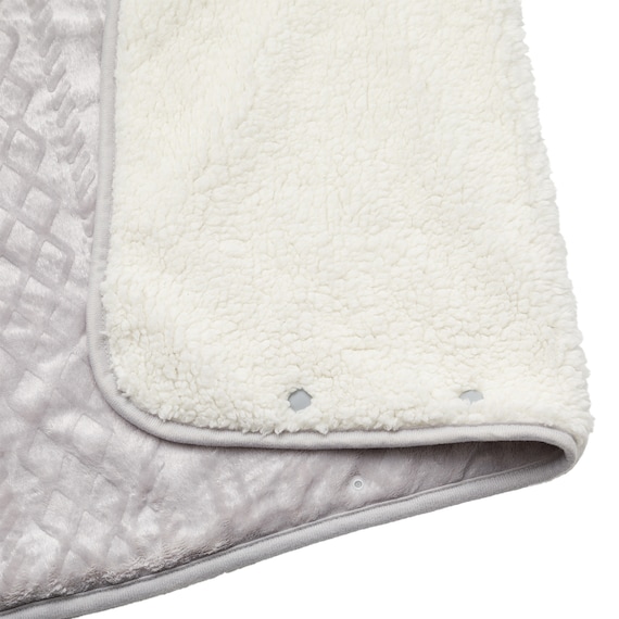 着る毛布 5wayブランケット(Nウォーム ケーブル LGY) 10枚目画像