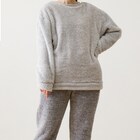 WOMEN ボアフリース上下セット M(NウォームSP GY) 2枚目画像