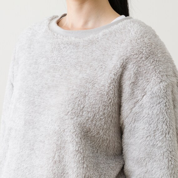 WOMEN ボアフリース上下セット M(NウォームSP GY) 9枚目画像