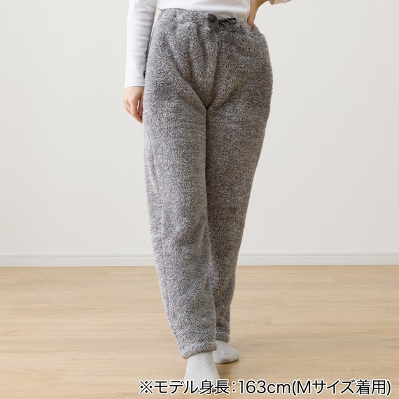 WOMEN ボアフリース上下セット M(NウォームSP GY) 12枚目画像