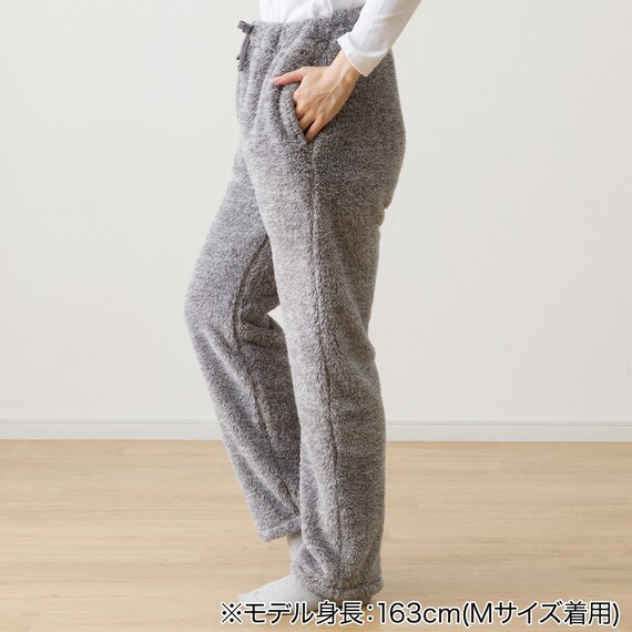 WOMEN ボアフリース上下セット M(NウォームSP GY) 13枚目画像