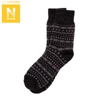 MEN 二重編みソックス(Nウォーム BK)