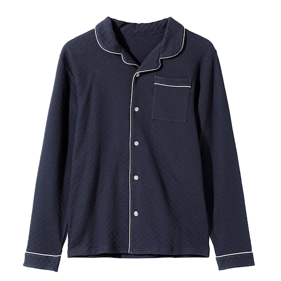 MEN テーラーパジャマ上下セット(NV M) 2枚目画像