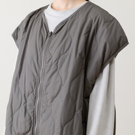 ダウン入り ルームベスト ロング(Nウォーム DGY M) 9枚目画像