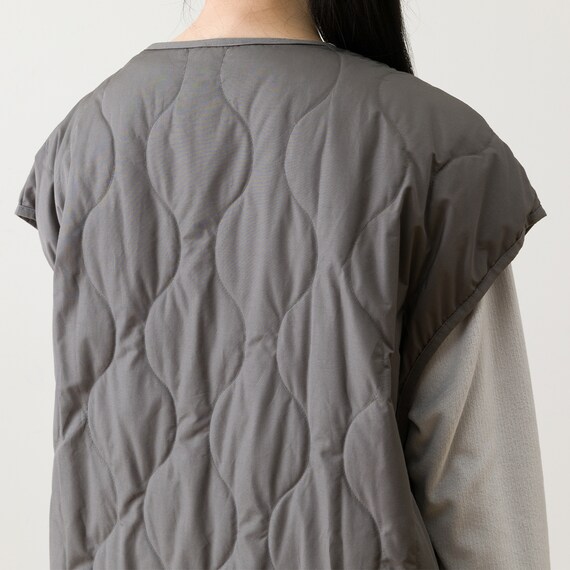 ダウン入り ルームベスト ロング(Nウォーム DGY M) 12枚目画像