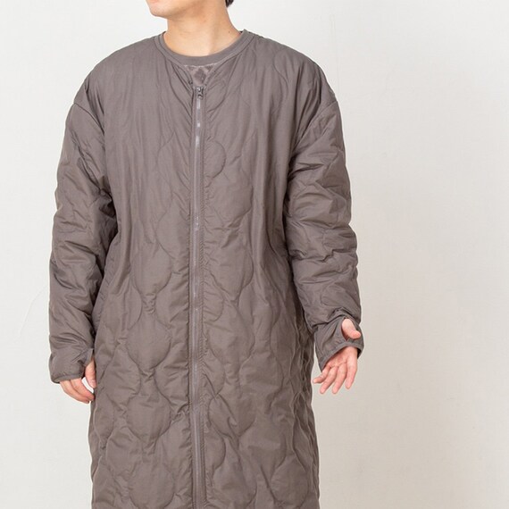 ダウン入り  ルームコート ロング(Nウォーム DGY L) 2枚目画像