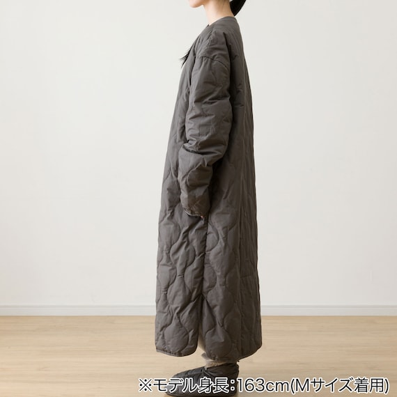 ダウン入り ルームコート ロング(Nウォーム DGY L) 6枚目画像