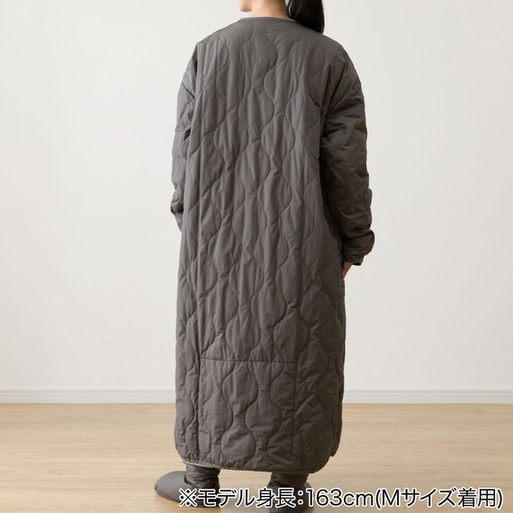 ダウン入り  ルームコート ロング(Nウォーム DGY L) 7枚目画像