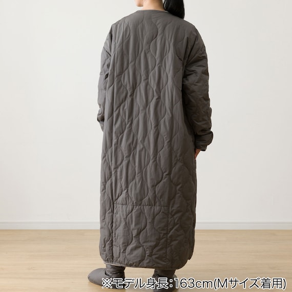 ダウン入り ルームコート ロング(Nウォーム DGY L) 7枚目画像