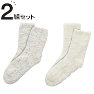 ふわふわ2Pソックス カラーネップ&モール