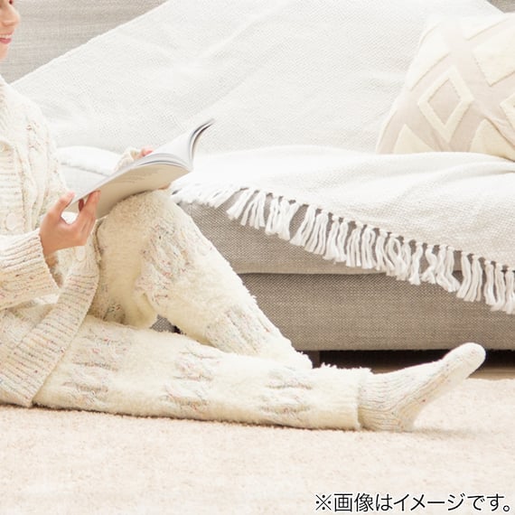 ふわふわ2Pソックス カラーネップ&モール 4枚目画像