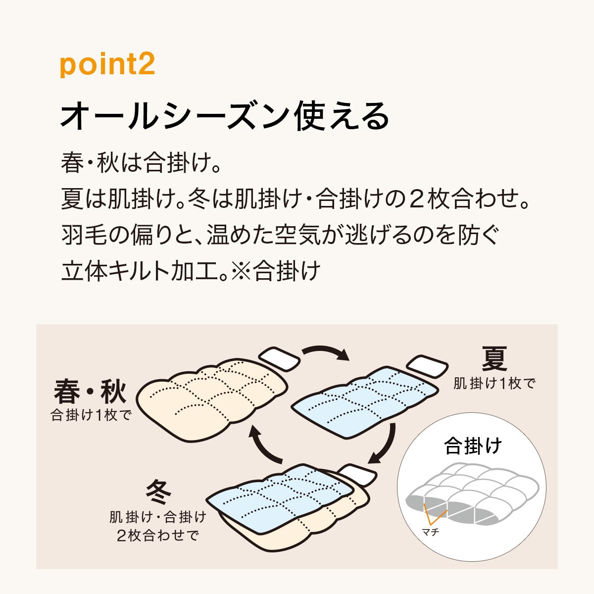 ニトリ　2枚合わせ羽毛掛ふとん セミダブル 2枚合わせ羽毛掛ふとん セミダブル(NTR-2 K2414 SD) | ニトリ