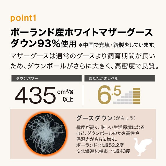 羽毛掛ふとん ダブル(ULG5 K2419 D) 7枚目画像