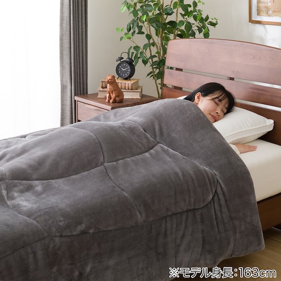 カバーなしで使える快適掛ふとん セミダブル(Nウォーム GY K2411 SD) 3枚目画像
