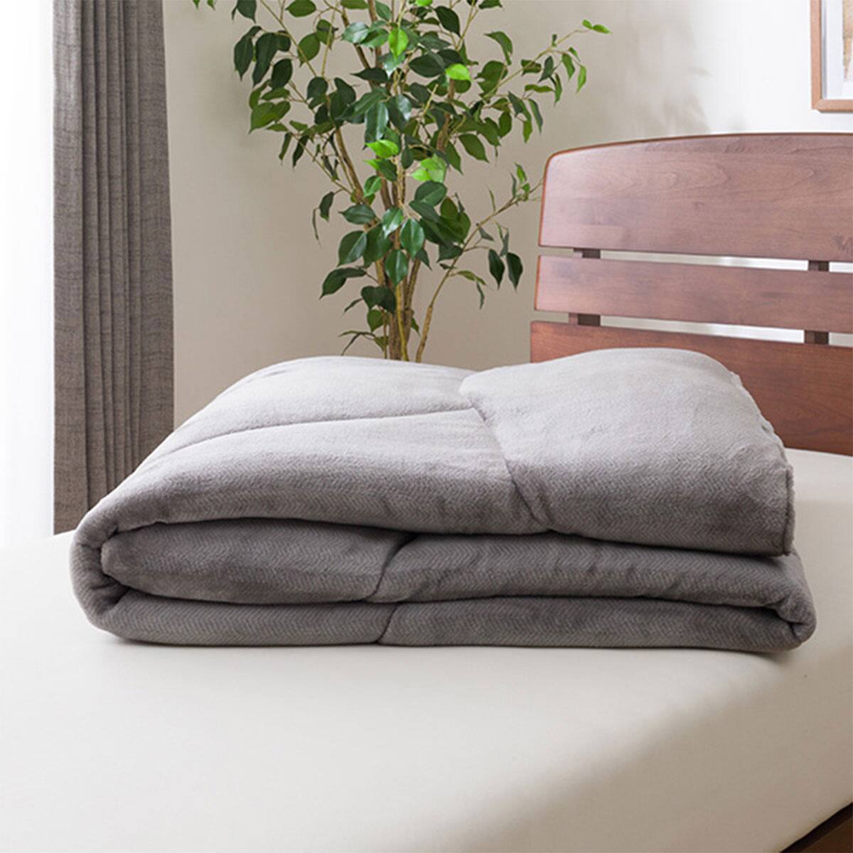 カバーなしで使える快適掛ふとん セミダブル(Nウォーム GY K2411 SD