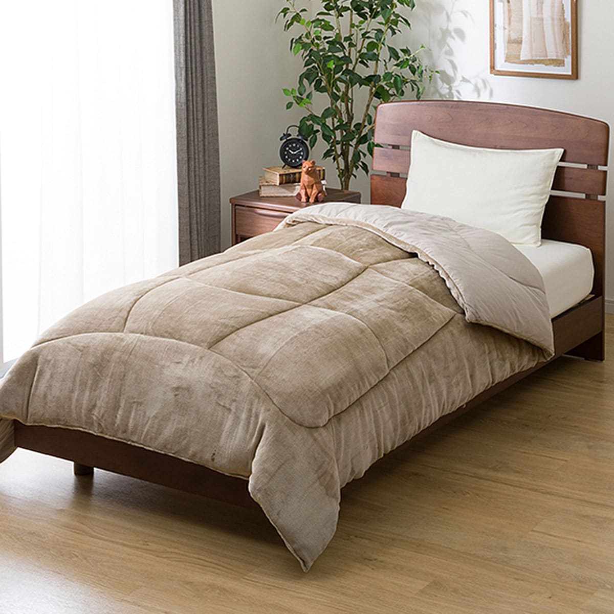 専用▼ゆう様▼極美品Nウォームラビットタッチ▼カバーなしで使える快適掛け布団▼ カバーなしで使える快適掛ふとん クイーン(Nウォーム BE K2410 Q