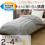 カバーなしで使えるちょうど良い 温度調整掛ふとん(GY K2423)