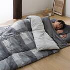 Nウォームカバー付き 布団セット 6点 (S2405 セミダブル グレー) 4枚目画像