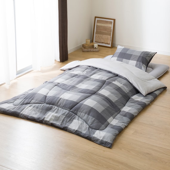 Nウォームカバー付き 布団セット 6点 (S2405 セミダブル グレー) 21枚目画像