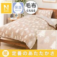 毛布にもなる掛け布団カバー(Nウォーム ツリー 24NW05)