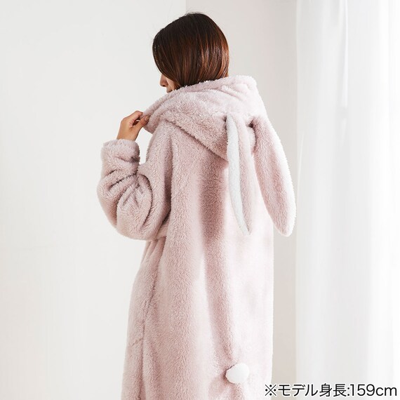 着る毛布(Nウォーム ウサミミ ローズ KO07 105) 9枚目画像