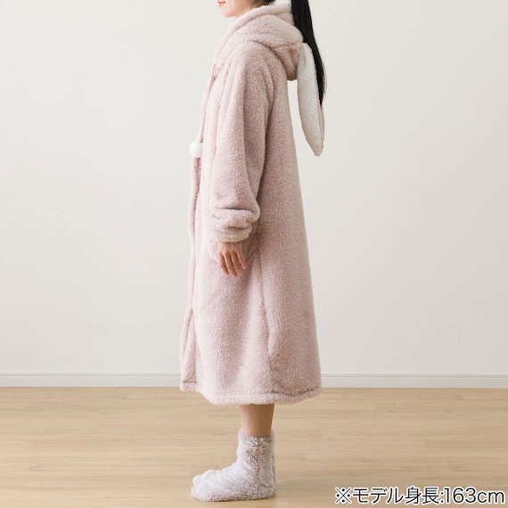 着る毛布(Nウォーム ウサミミ ローズ KO07 105) 12枚目画像