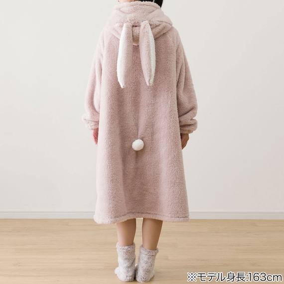 着る毛布(Nウォーム ウサミミ ローズ KO07 105) 13枚目画像