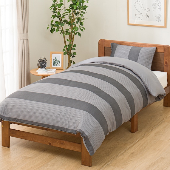 掛け布団カバー セミダブル(PT55 ヘリンボン GY SD) 1枚目画像