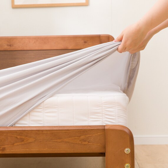 マルチすっぽりシーツ　セミダブル(ポリウォッシュ 30 MJ04 GY SD) 6枚目画像