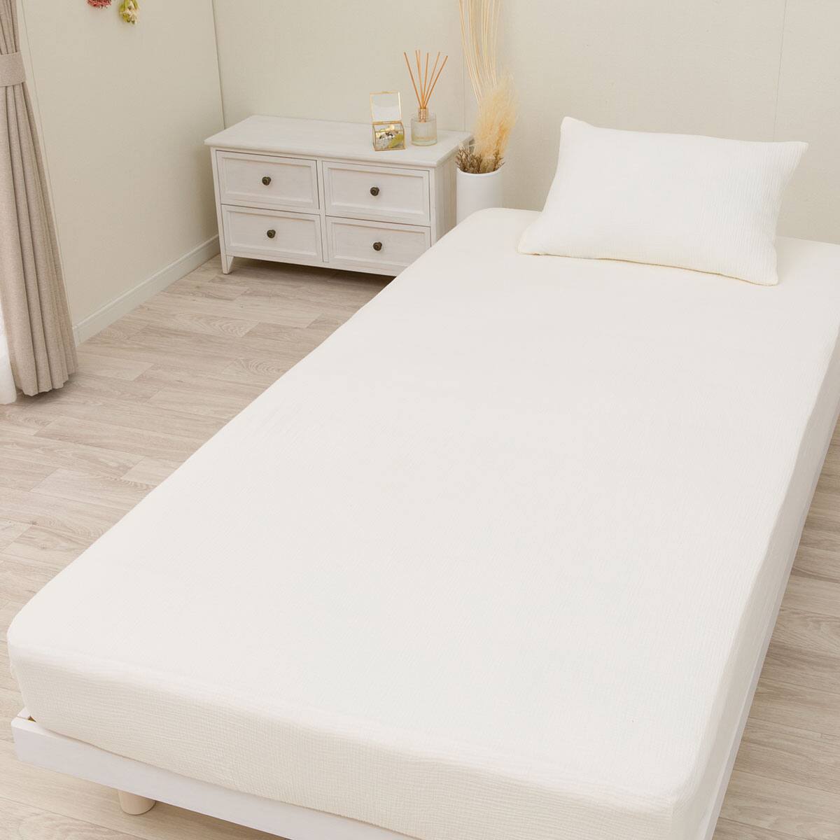 マルチすっぽりシーツ セミダブル(Wガーゼアイボリー ST2407 SD