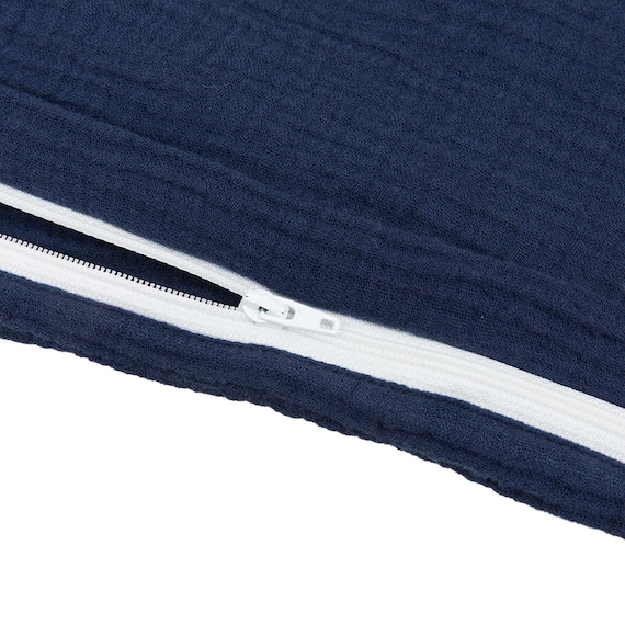 掛ふとんカバー ダブル(Wガーゼ ネイビー ST2407 D) 4枚目画像