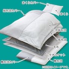 カバー付き 2枚合わせ掛け布団 布団セット 9点 (S2310 シングル グレー) 3枚目画像