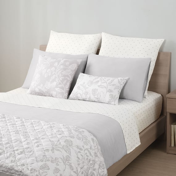 コンフォーター掛け布団セット カバー付き 10点 (CF2429 ダブル グレー) 16枚目画像