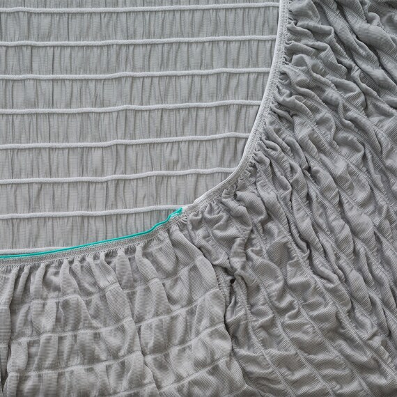 ぴったりフィット マルチすっぽりシーツ (NクールSP D2517 グレー SS-S) 12枚目画像