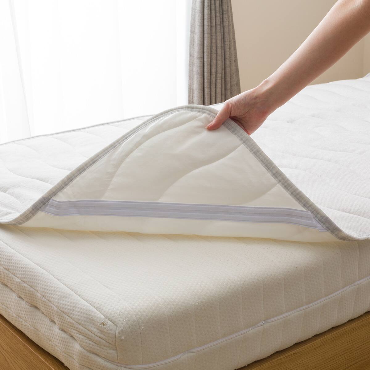 吸水速乾・消臭 防水マットレスプロテクター シングル(MP M2406 S