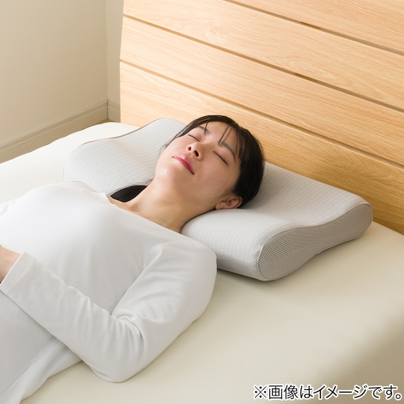 通年使える 冷感洗えるリバーシブル波型まくら(Nクール P2502) 6枚目画像