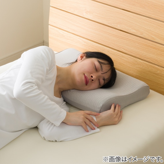 通年使える 冷感洗えるリバーシブル波型まくら(Nクール P2502) 7枚目画像