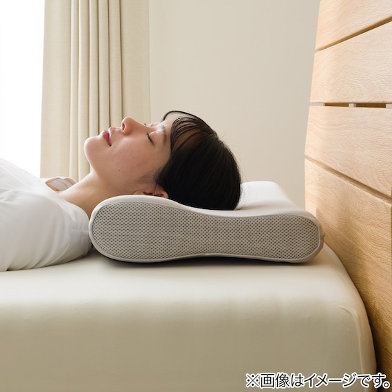 通年使える 冷感洗えるリバーシブル波型まくら(Nクール P2502) 8枚目画像