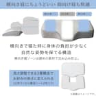 通気性の良い 横向き寝がラクな枕2(Nブレス プラスエア P2427)+専用カバー(NフィットNWWSPNFGY25NW05) 6枚目画像