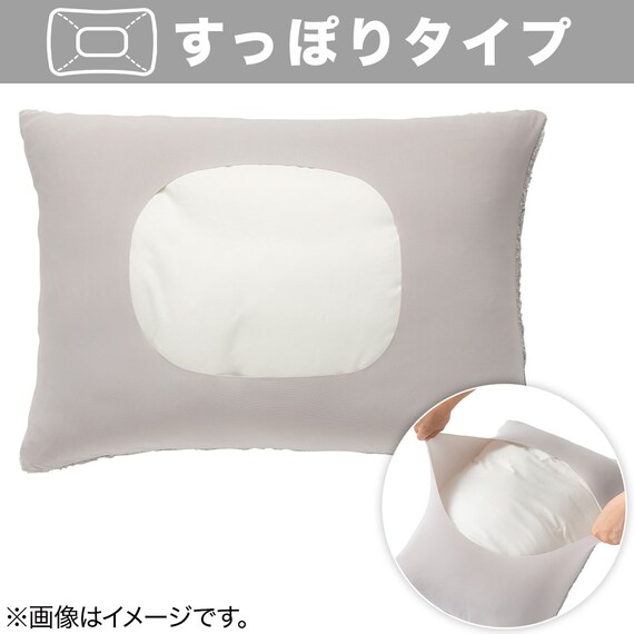 通気性の良い 横向き寝がラクな枕2(Nブレス プラスエア P2427)+専用カバー(NフィットNWWSPNFGY25NW05) 17枚目画像