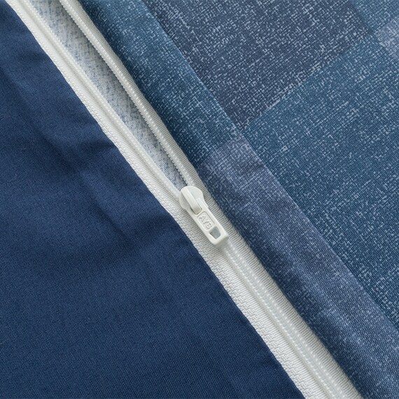 カバー付き 布団セット 6点 (S2503 シングル ネイビーチェック) 19枚目画像