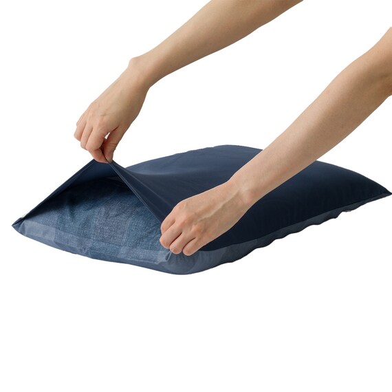 カバー付き 布団セット 6点 (S2503 シングル ネイビーチェック) 21枚目画像