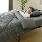 カバー付き 布団セット 4点 (S2505 シングル グレーウィンドウペン) 13枚目画像