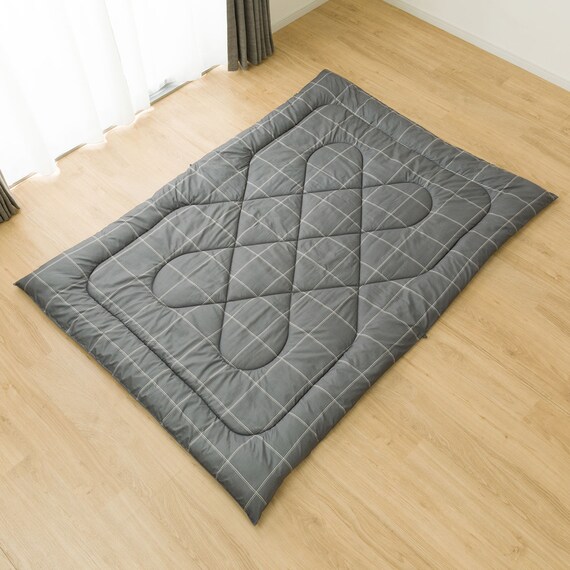 カバー付き 布団セット 4点 (S2505 シングル グレーウィンドウペン) 15枚目画像